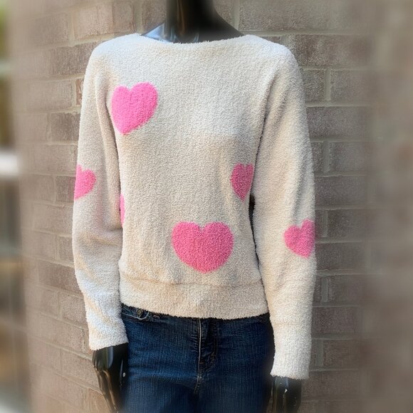 Jessica Simpson Fuzzy Dolman Sleeve Sweater Sz S - Picture 6 of 14